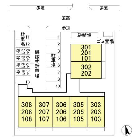アバンドーネ高橋の区画図