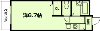 ハイツ鴨がわの間取り|代表的な間取りです。