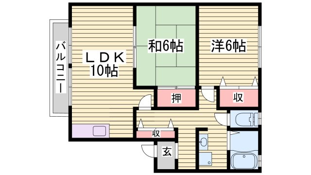 リブラスハイツⅠの間取り
