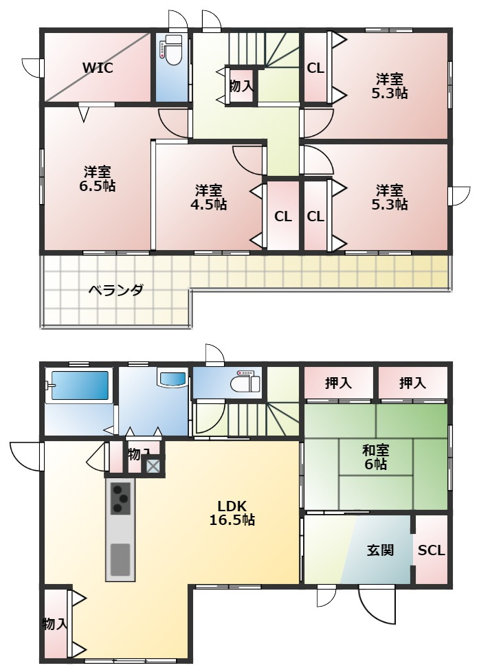 廿日市市津田戸建ての間取り