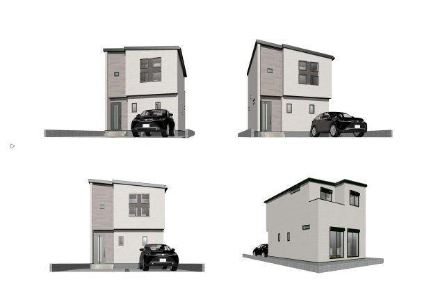 名東区上菅一丁目土地の外観パース|外観完成予想図