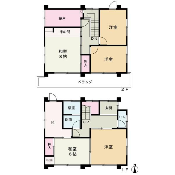 和歌山市西浜３丁目　中古戸建の間取り