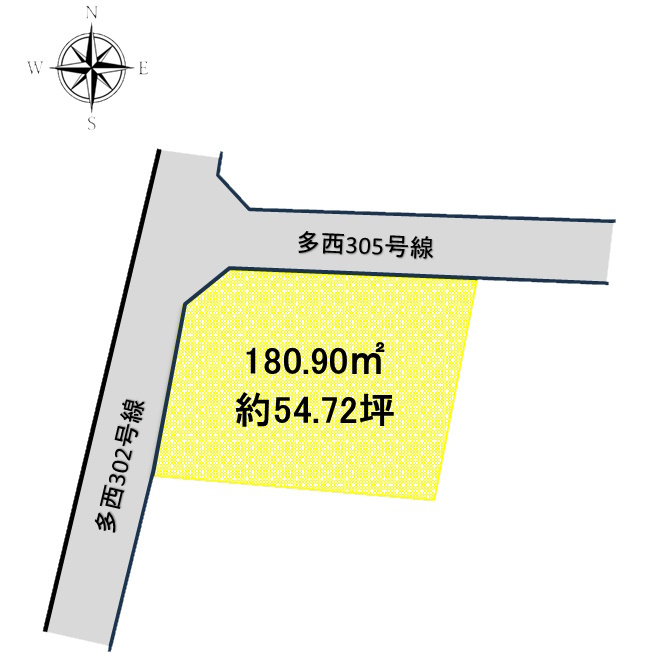 菅生　売地　54坪！の土地図