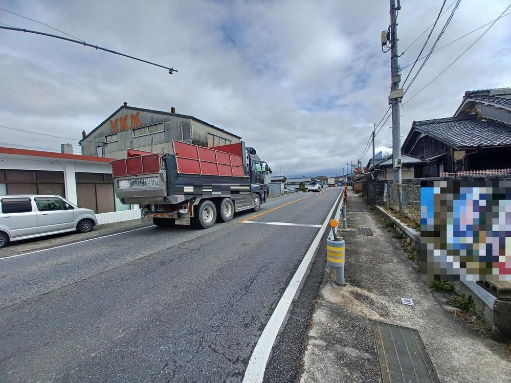 野洲市大篠原　売土地の前面道路含む現地写真