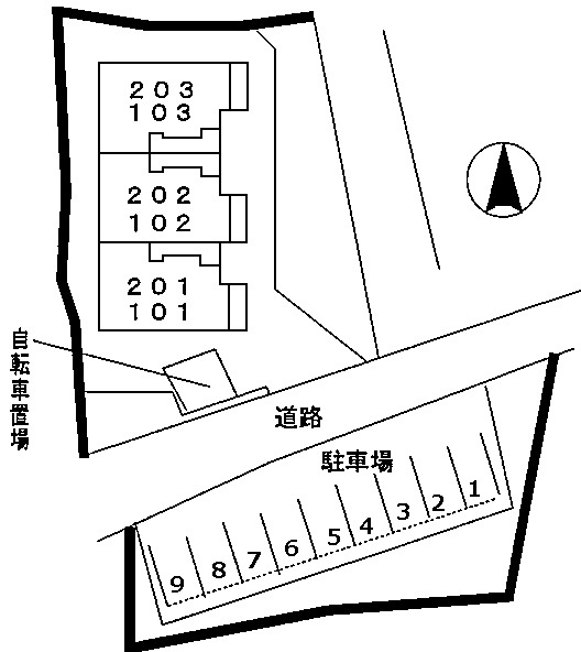 ジュネス　コリーヌの駐車場