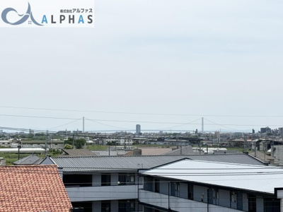 【展望】 | 明石市大久保町大窪　一戸建て | ルーフバルコニーから明石海峡大橋を望めます♪