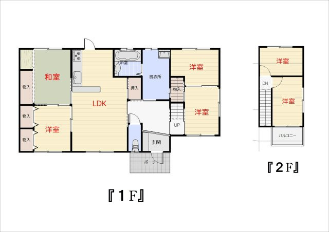 【間取り】 | 高知県高岡郡日高村沖名　中古住宅