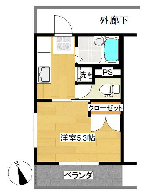 グロウスヤベハイツⅠの間取り