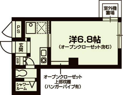 ポストハウス橋本の間取り|代表的な間取りです。