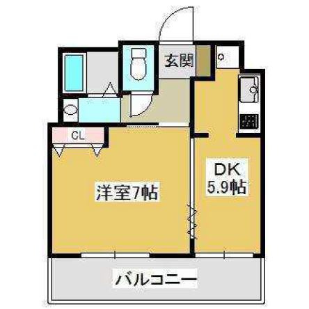 プランドール大原の間取り
