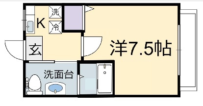大川マンションの間取り|代表的な間取りです