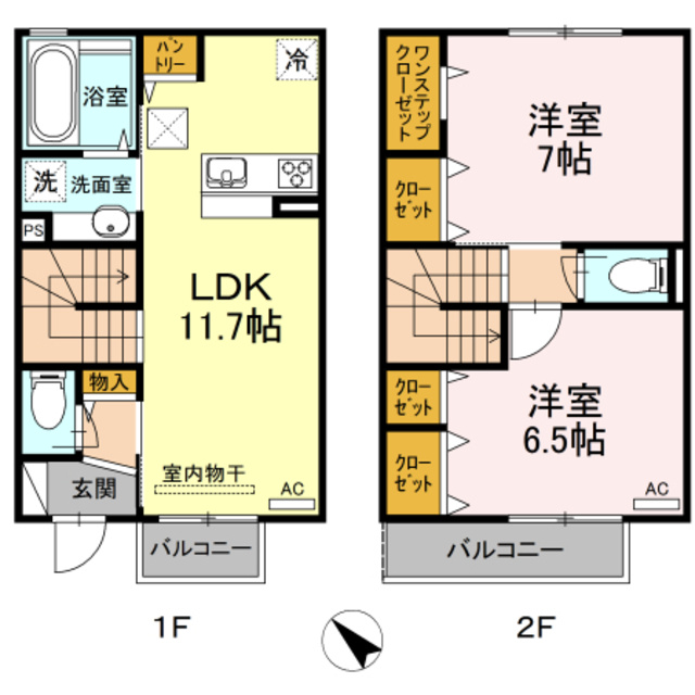 Frischer Morgen（ﾌﾘｯｼｬｰﾓﾙｹﾞﾝ）の間取り
