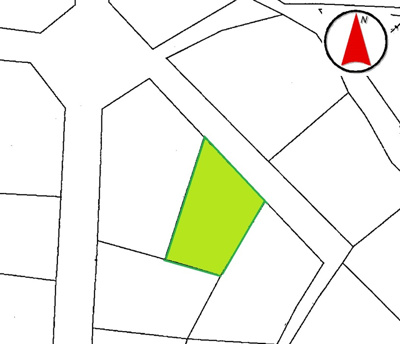 【区画図】 | 大田原市黒羽田町　120万円　土地