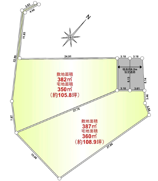 敷地面積１１７坪　売地　川越市砂
