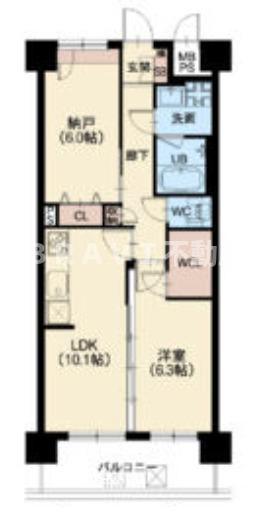 スプランディッド難波WESTⅡの間取り