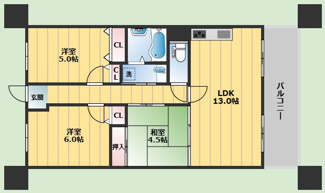 【間取り】 | シャルマンド箕面