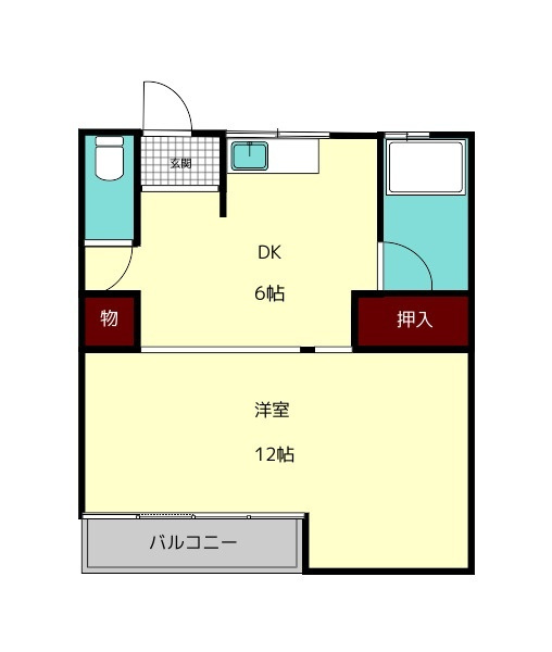 生駒市東松ケ丘の賃貸マンションの間取り