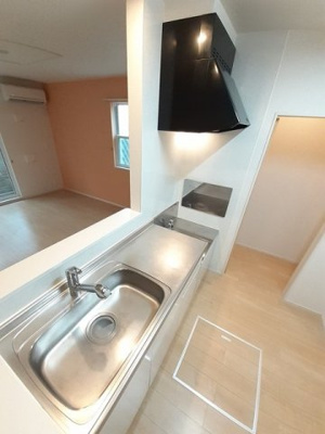 【キッチン】 | フルールⅡ | コンパクトなキッチンで掃除もラクラク