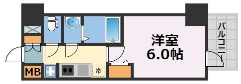 プレサンス天王寺　勝山の間取り