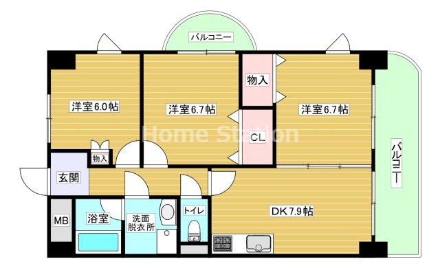 【間取り】 | フラット野田Ⅲ