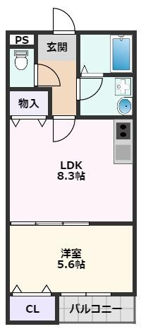 【間取り】 | ベルリッジ岸辺A