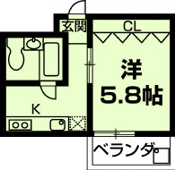 コートハウス紫明の間取り|代表的な間取りです