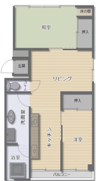 向の芝マンションの間取り