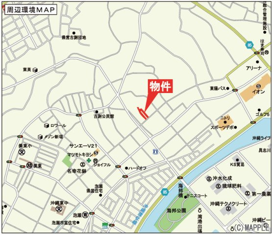 沖縄市古謝　第5　12号棟の地図