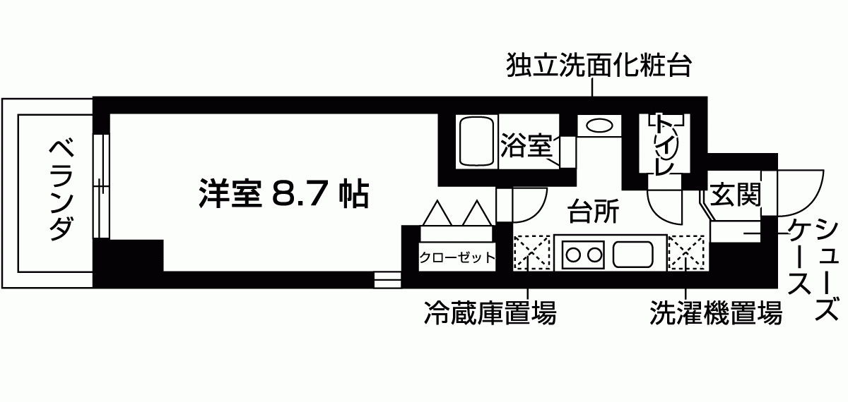 Eau de vie烏丸通の間取り|【代表的な間取です】