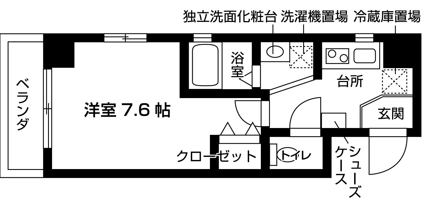 フェイバル二条の間取り