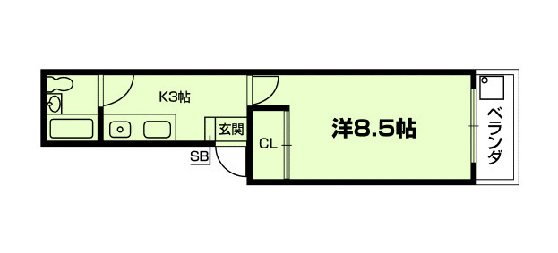 御所西ラフィーネ石原の間取り|代表的な間取りです。