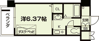 LA・CREA出町柳駅前の間取り|代表的な間取りです