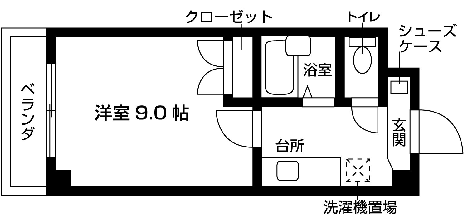 ベルビュー芦刈山の間取り|代表的な間取りです