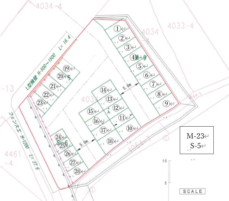 光井九丁目　貸土地の区画図