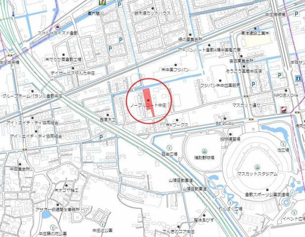 ノーブルコート中庄の地図