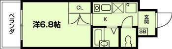 CASA VERDE寺町二条の間取り|代表的な間取りです