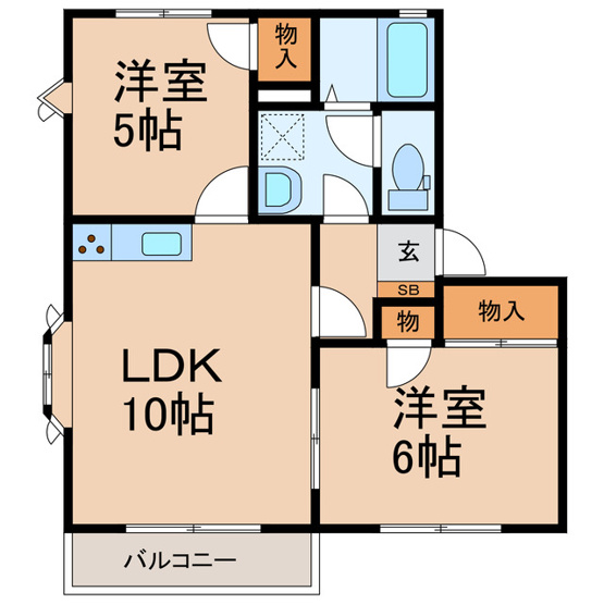 【間取り】 | エバーグリーンC