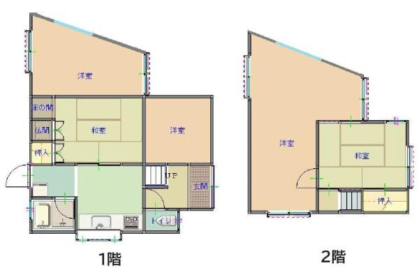 和歌山市園部　中古戸建の間取り