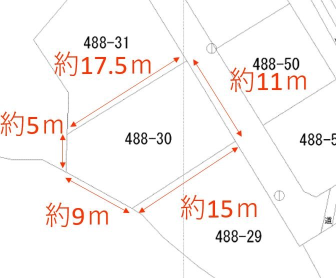 光市三輪　売土地の土地図