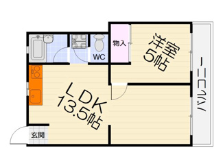 【間取り】 | パークハイツ浜寺
