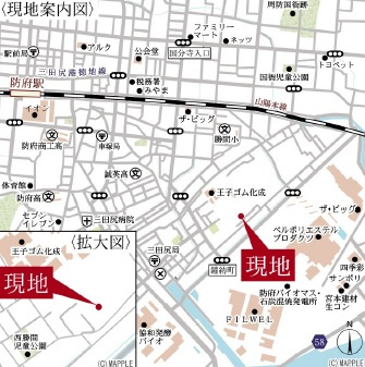 【周辺】 | リーブルガーデン防府市勝間２丁目第三（２号棟） | 案内図です。