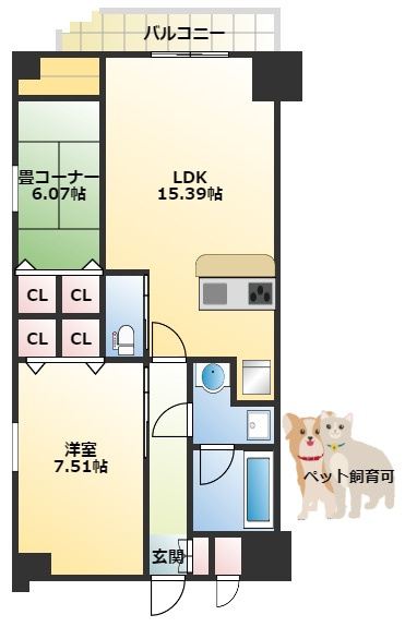 プレジオ本町の間取り