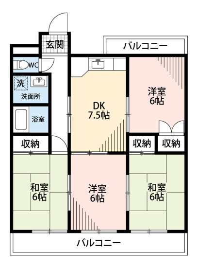 【間取り】 | ヴィラ８８