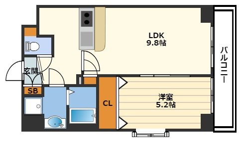 アーバネックス南森町（旧ラムール南森町アーバネックス）の間取り|使い勝手の良い間取り
