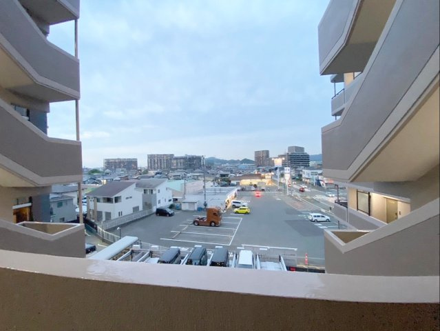 アムール長者原駅前の展望|共用部からの眺めです！