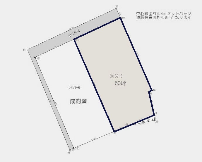 高知市西町　売土地の土地図