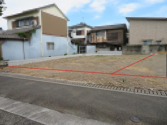 高知市西町　売土地の前面道路含む現地写真