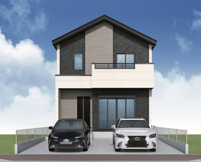 【外観パース】 | KIS名古屋市南区松池町1期全1棟＜新築一戸建て仲介手数料無料＞ | 外観パースです