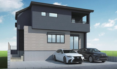 【外観パース】 | KIS名古屋市名東区神里3期全1棟＜新築一戸建て仲介手数料無料＞ | 外観パースです