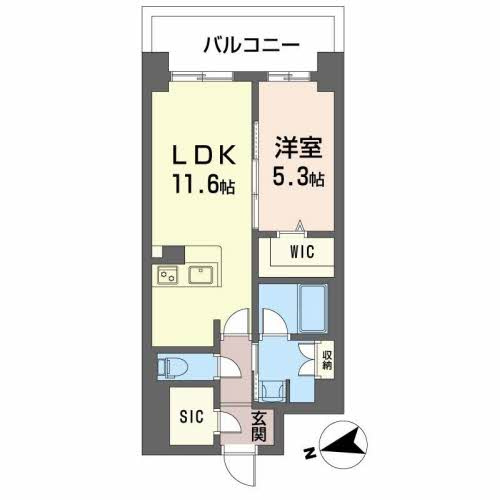 姫路市東延末１丁目の賃貸マンションの間取り
